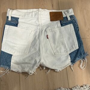 Levi's wedgie short Denim two-toned high waisted frayed Shorts